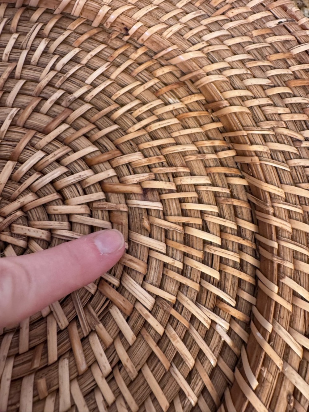 Set of 2 Woven Rattan Placemats Chargers 13.5” Boho Coastal Natural Round - Picture 8 of 12